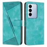 For vivo V27 / V27 Pro Dream Triangle Leather Phone Case with Lanyard(Green)