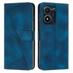 For vivo Y02s Dream Triangle Leather Phone Case with Lanyard(Blue)