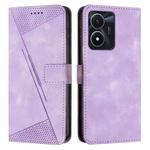 For vivo Y02s Dream Triangle Leather Phone Case with Lanyard(Purple)