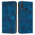 For vivo Y15 / Y17 Dream Triangle Leather Phone Case with Lanyard(Blue)