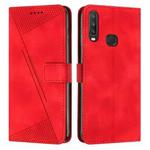 For vivo Y15 / Y17 Dream Triangle Leather Phone Case with Lanyard(Red)