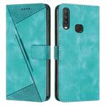 For vivo Y15 / Y17 Dream Triangle Leather Phone Case with Lanyard(Green)