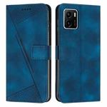 For vivo Y15a / Y15s Dream Triangle Leather Phone Case with Lanyard(Blue)