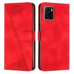 For vivo Y15a / Y15s Dream Triangle Leather Phone Case with Lanyard(Red)