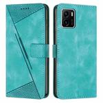 For vivo Y15a / Y15s Dream Triangle Leather Phone Case with Lanyard(Green)