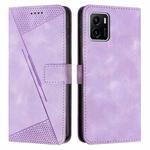 For vivo Y15a / Y15s Dream Triangle Leather Phone Case with Lanyard(Purple)