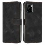 For vivo Y15a / Y15s Dream Triangle Leather Phone Case with Lanyard(Black)