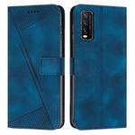 For vivo Y20 / Y20i Dream Triangle Leather Phone Case with Lanyard(Blue)