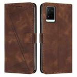 For vivo Y21 / Y21s / Y33s Dream Triangle Leather Phone Case with Lanyard(Brown)