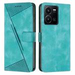 For vivo Y22 / Y22s / Y35 4G 2022 Dream Triangle Leather Phone Case with Lanyard(Green)