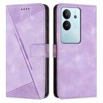 For vivo S17 / vivo S17 Pro Dream Triangle Leather Phone Case with Lanyard(Purple)