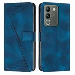 For vivo Y200 Dream Triangle Leather Phone Case with Lanyard(Blue)