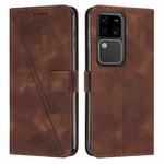 For vivo S18 / S18 Pro Dream Triangle Leather Phone Case with Lanyard(Brown)