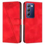 For vivo Y100 IDN Dream Triangle Leather Phone Case with Lanyard(Red)
