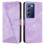 For vivo Y100 IDN Dream Triangle Leather Phone Case with Lanyard(Purple)