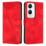 For vivo Y03 / Y18 / Y18e Dream Triangle Leather Phone Case with Lanyard(Red)