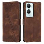 For vivo Y03 / Y18 / Y18e Dream Triangle Leather Phone Case with Lanyard(Brown)