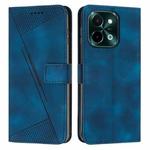 For vivo Y28 4G Dream Triangle Leather Phone Case with Lanyard(Blue)