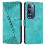 For vivo Y19s Dream Triangle Leather Phone Case with Lanyard(Green)