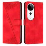 For vivo V40 / V40 Pro / T3 Ultra Dream Triangle Leather Phone Case with Lanyard(Red)