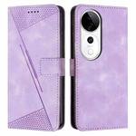 For vivo V40 / V40 Pro / T3 Ultra Dream Triangle Leather Phone Case with Lanyard(Purple)