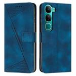 For vivo Y300 Global / V40 Lite IDN Dream Triangle Leather Phone Case with Lanyard(Blue)