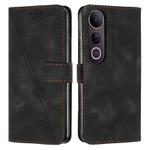 For vivo V50 Lite Dream Triangle Leather Phone Case with Lanyard(Black)