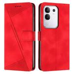 For vivo Y29 4G Dream Triangle Leather Phone Case with Lanyard(Red)