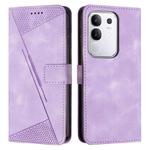 For vivo Y29 4G Dream Triangle Leather Phone Case with Lanyard(Purple)