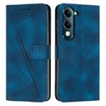 For vivo Y29s 5G / Y04 4G Dream Triangle Leather Phone Case with Lanyard(Blue)