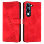 For vivo Y29s 5G / Y04 4G Dream Triangle Leather Phone Case with Lanyard(Red)