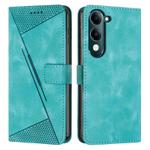 For vivo Y29s 5G / Y04 4G Dream Triangle Leather Phone Case with Lanyard(Green)