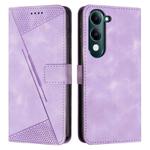 For vivo Y29s 5G / Y04 4G Dream Triangle Leather Phone Case with Lanyard(Purple)