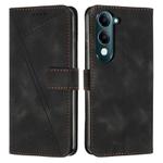 For vivo Y29s 5G / Y04 4G Dream Triangle Leather Phone Case with Lanyard(Black)