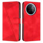 For vivo Y39 5G Global Dream Triangle Leather Phone Case with Lanyard(Red)