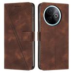 For vivo Y39 5G Global Dream Triangle Leather Phone Case with Lanyard(Brown)