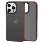 For iPhone 14 Pro Brilliant Series Micro-frosted Anti-fingerprint PC Phone Case(Purplish Red)