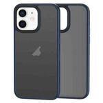 For iPhone 12 / 12 Pro Brilliant Series Micro-frosted Anti-fingerprint PC Phone Case(Dark Blue)