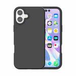 For iPhone 16 Plus Rubber Oil Surface Solid Color Phone Case(Black)