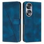 For Honor 70 Dream Triangle Leather Phone Case with Lanyard(Blue)