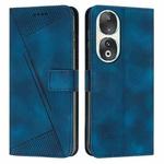 For Honor 90 Dream Triangle Leather Phone Case with Lanyard(Blue)