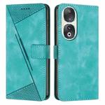 For Honor 90 Dream Triangle Leather Phone Case with Lanyard(Green)