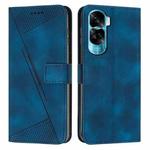 For Honor 90 Lite Dream Triangle Leather Phone Case with Lanyard(Blue)