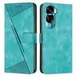 For Honor 90 Lite Dream Triangle Leather Phone Case with Lanyard(Green)