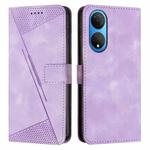 For Honor X7 4G Dream Triangle Leather Phone Case with Lanyard(Purple)