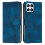 For Honor X8 4G Dream Triangle Leather Phone Case with Lanyard(Blue)