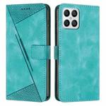 For Honor X8 4G Dream Triangle Leather Phone Case with Lanyard(Green)