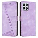 For Honor X8 4G Dream Triangle Leather Phone Case with Lanyard(Purple)