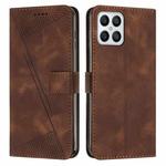 For Honor X8 4G Dream Triangle Leather Phone Case with Lanyard(Brown)