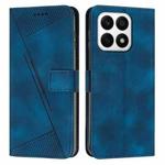 For Honor X8a Dream Triangle Leather Phone Case with Lanyard(Blue)